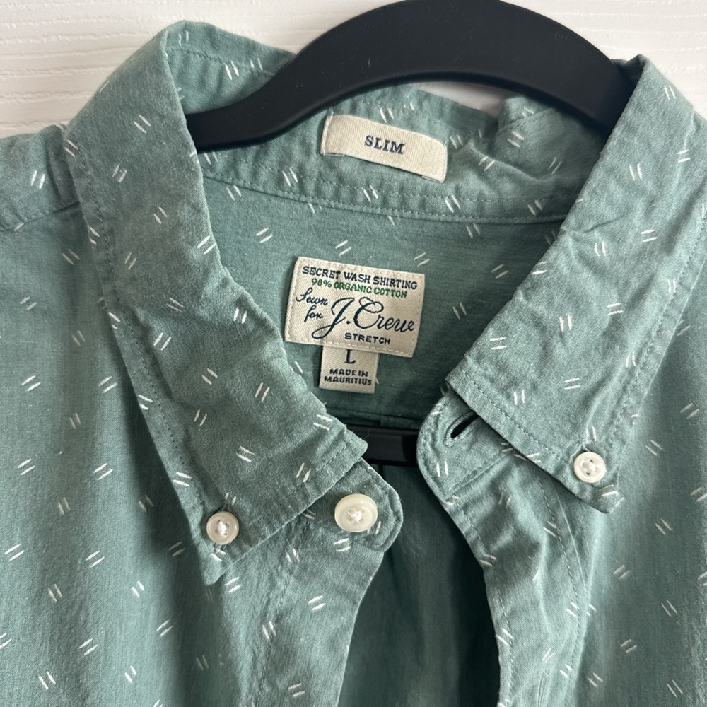 J. Crew Men's Teal Button Down Shirt
